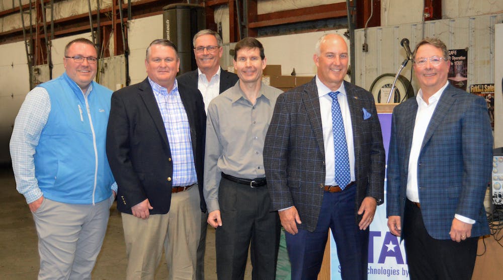 PHOTO OF Photo caption (left to right): Josh Wilbur, Director of Human Resources (Grote); Brian Blanton, CFO (Grote); Mike Grote, General Manager (Star Safety Technologies by Grote); John Green, Vice President and COO (Star Safety Technologies); Christopher D. Jacobs, Owner and CEO (Star Safety Technologies); Dominic Grote, President (Grote)